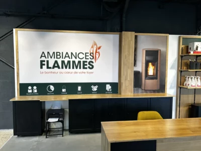 Ambiance Flammes Showroom 2 Signaletique