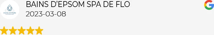 Avis positif du client BAINS D’EPSOM SPA DE FLOBAINS avec des étoiles de notation.